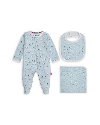 Unisex Baa Baa Baby Footie, Bib & Blanket Gift Set - Baby
