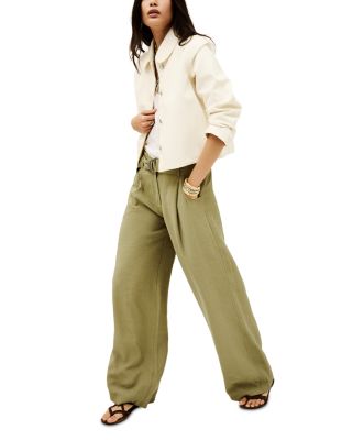 Dola Pleated Belted Pants