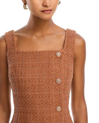 Structured Tweed Mini Dress