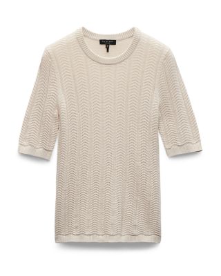 Francesca Merino Wool Short Sleeve Sweater