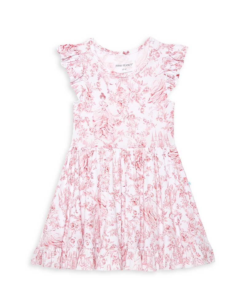 Posh Peanut Girls' Antoinette Ruffled Twirl Dress - Little Kid, Big Kid In Pink
