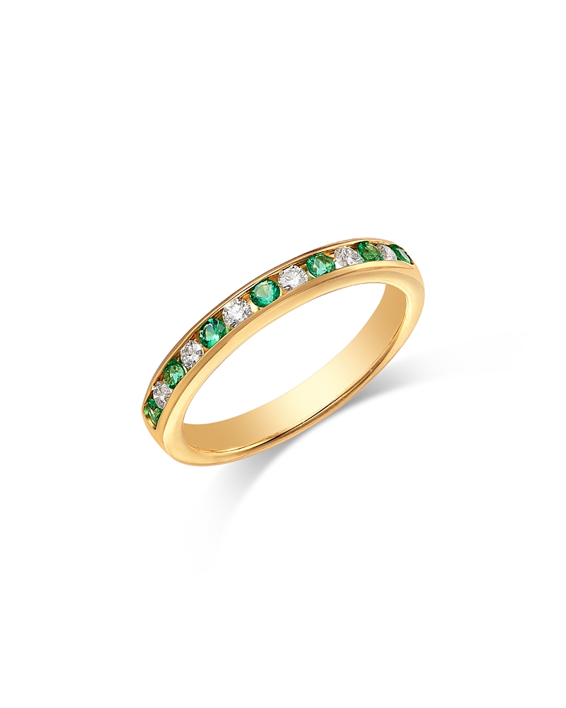 Bloomingdale's Fine Collection Gemstone & Diamond Channel Set Ring In 14k Yellow Gold In Multi