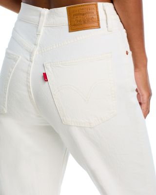 Ribcage Straight Ankle Jeans in Cloud Over