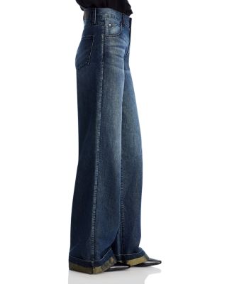 Georgia Wide Leg Metallic Jeans in Indigo