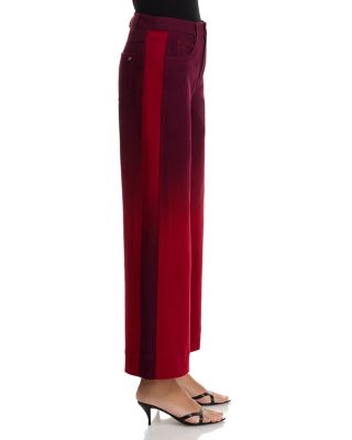 Betsy Degrad&amp;eacute; High Rise Wide Leg Jeans in Rosewood/Pickled Beet