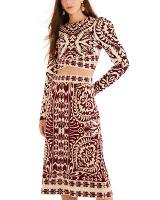 Pineapple Love Knit Midi Skirt