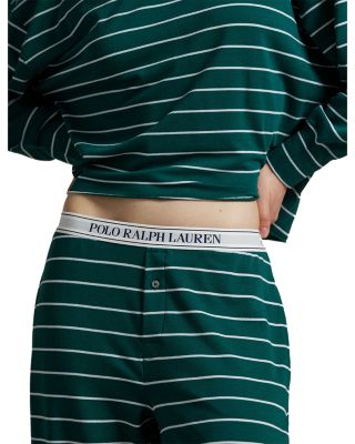 Striped Terry Long Sleeve Pajama Set