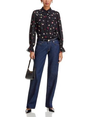 Tumbling Carnations Blouse