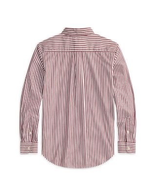 Boys' Striped Cotton Poplin Shirt - Big Kid