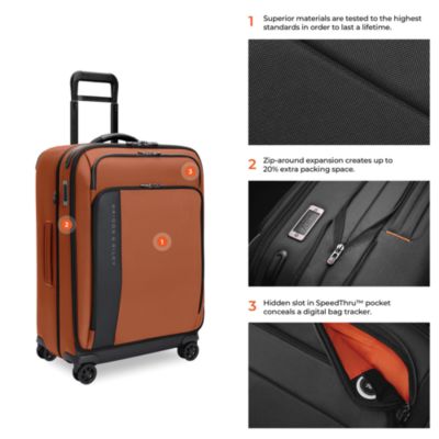 ZDX Medium ZDX Expandable Spinner Checked Bag