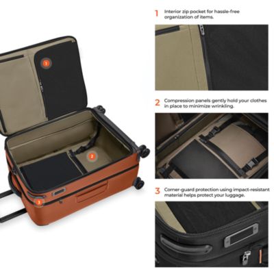 ZDX Medium ZDX Expandable Spinner Checked Bag