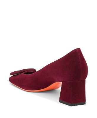  Women's Suede Low-Heel Pump