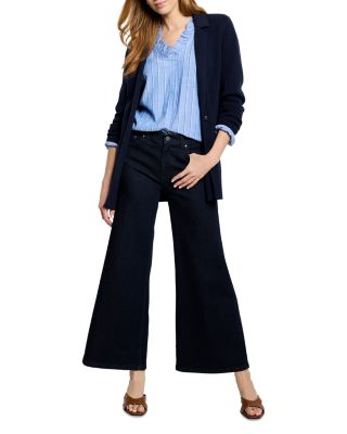 Striped Ruffled Around Top