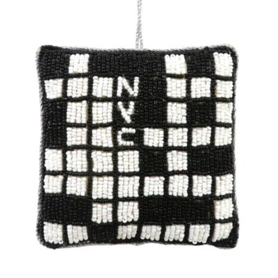 Crossword Puzzle Beaded Ornament