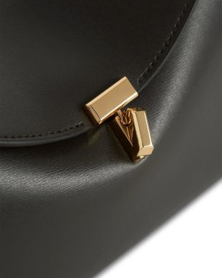T-Lock Smooth-Leather Convertible Clutch in Bark
