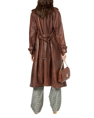 Lexie Leather Trench Coat
