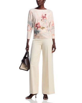 Floral Embroidered Dolman Sleeve Sweater