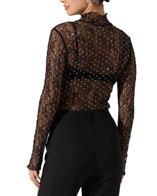 Kyra Lace Mock Neck Top