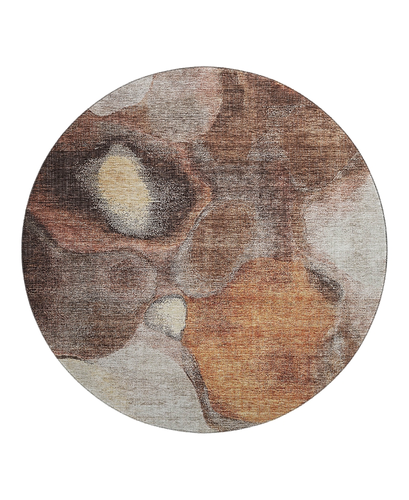 Dalyn Rug Company Dalyn Neo No2 Round Area Rug, 8' X 8' In Brown