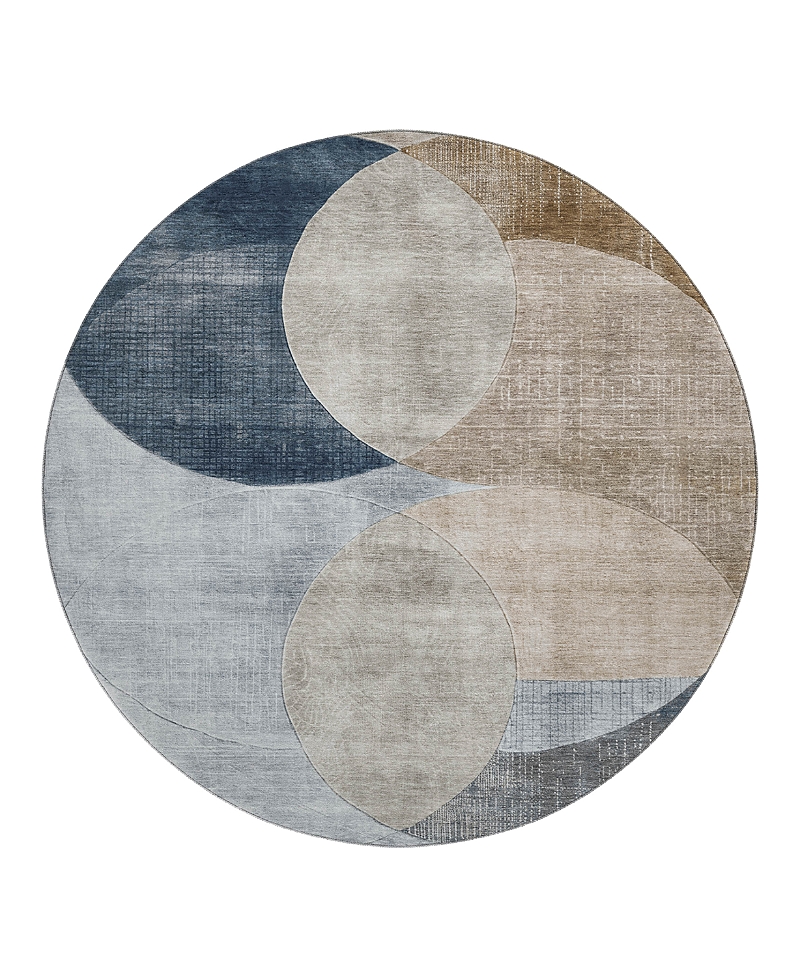Dalyn Rug Company Dalyn Neo No13 Round Area Rug, 8' X 8' In Blue