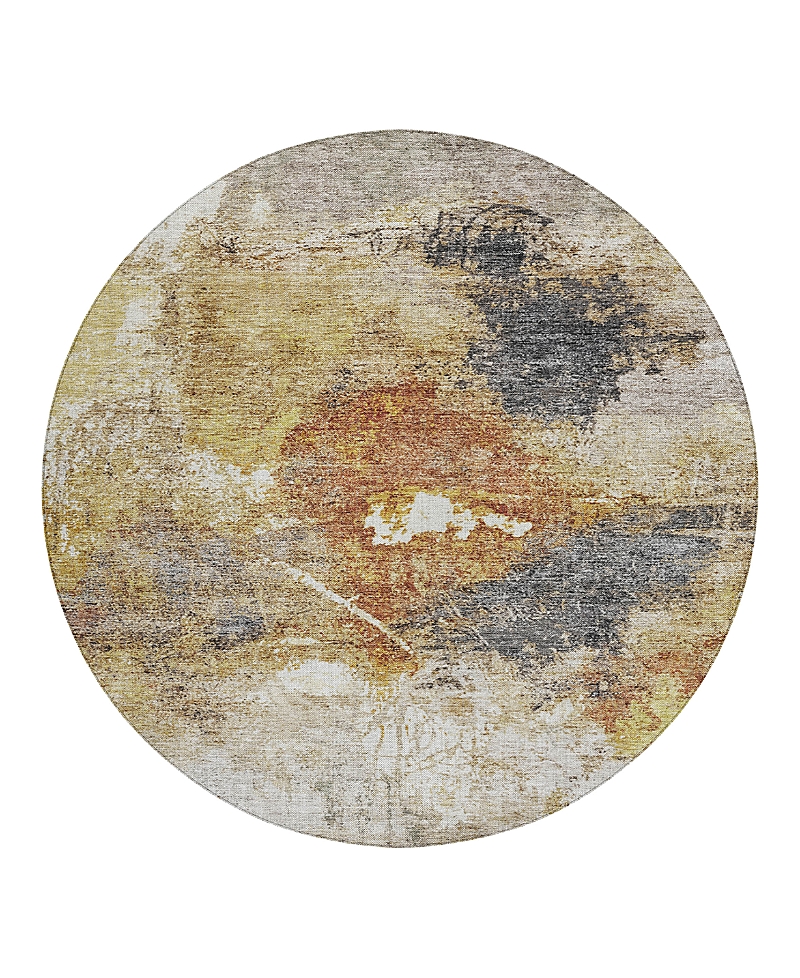 Dalyn Rug Company Dalyn Nouveau Nv7 Round Area Rug, 8' X 8' In Brown