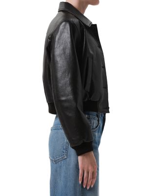 Lola Leather Bomber Jacket