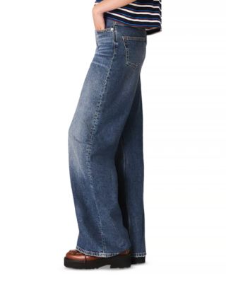 High Rise Wide Leg Jeans in Blue