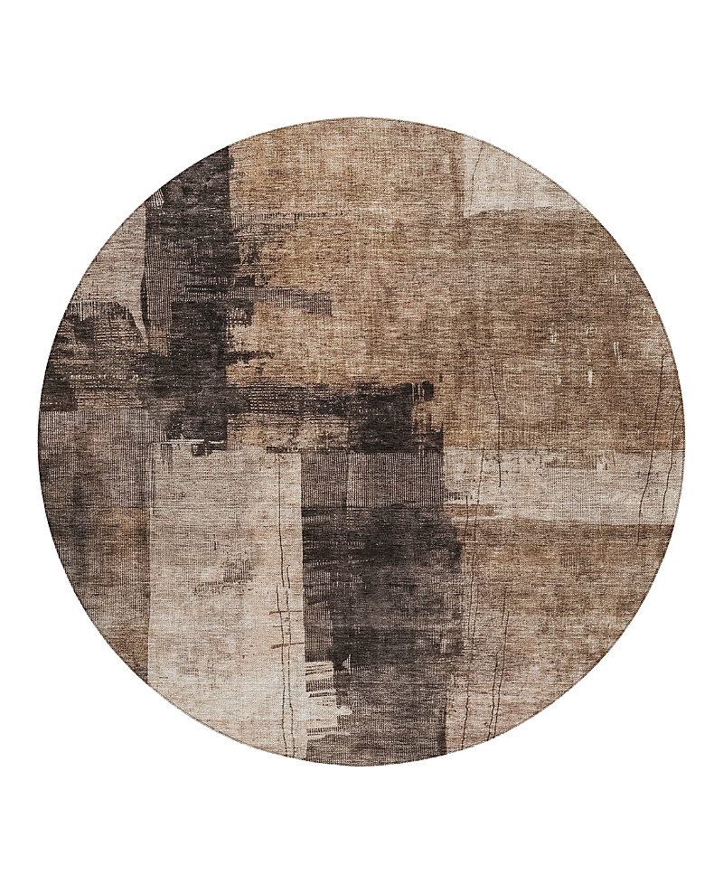 Dalyn Rug Company Dalyn Nouveau Nv10 Round Area Rug, 8' X 8' In Brown