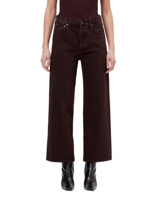 Ren High Rise Wide Leg Ankle Jeans in Sloe Berry