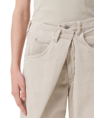 Vana Baggy Fold Jeans in Rice Grass