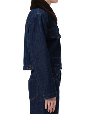 Walker Faux Fur Collar Denim Jacket