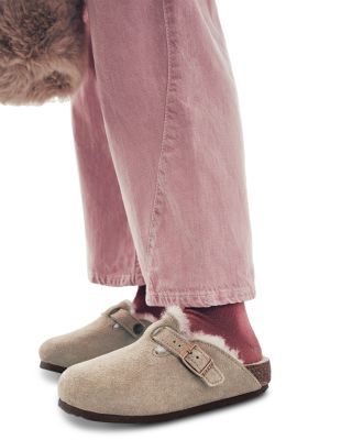Unisex Boston Suede Shearling Clogs - Toddler, Little Kid