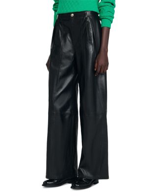 High Rise Leather Pants