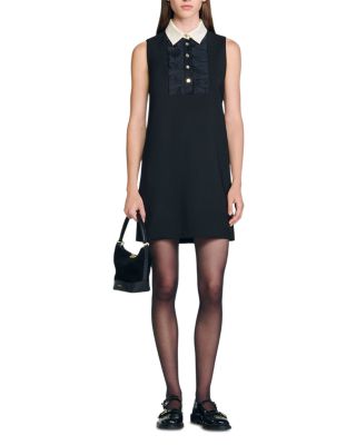 Short Dress with Contrast Collar