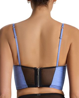 x Lexi Wood Katrina Denim & Lace Underwired Longline Bra