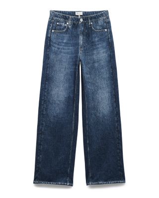 Miramar Cotton Terry Wide Leg Sweatpant Jeans in Petra