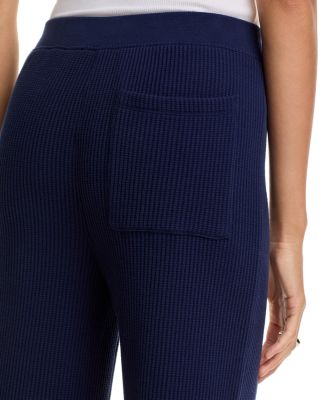 Cotton Waffle Straight Pants
