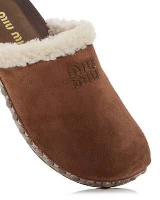 Women's Moccasters Shearling Clogs