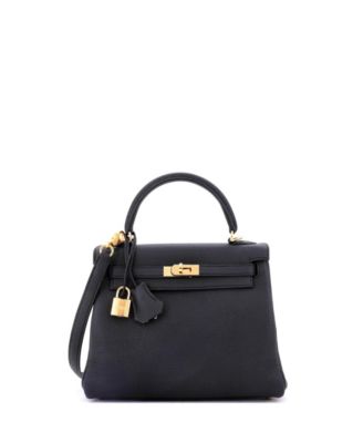 Pre-Owned HERMÈS - Kelly 25 Handbag Black Togo with Gold Hardware