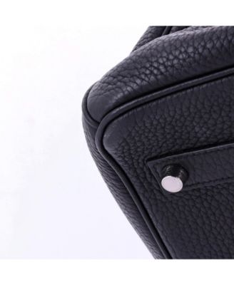 Birkin 35 Handbag Black Clemence with Palladium Hardware