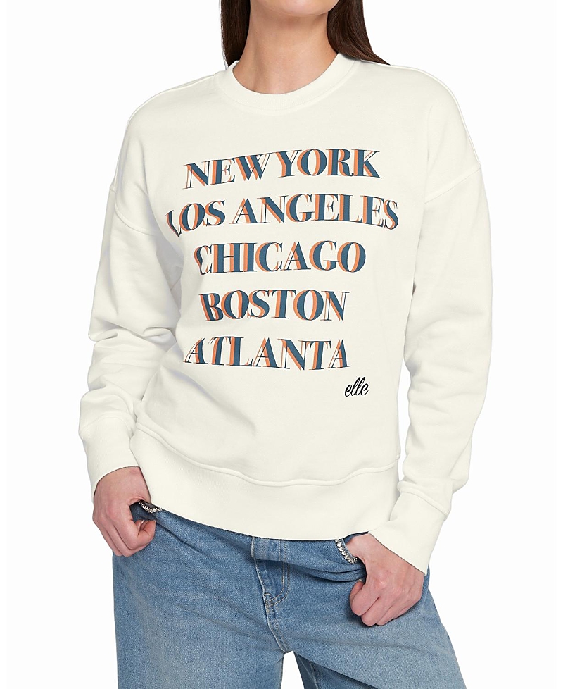 Elle Collection Elle Graphic Sweatshirt In Neutral