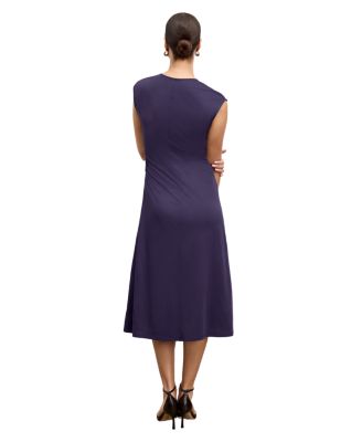 Marina Women&#39;s Organic Jersey Pima Cotton Ruched Dress
