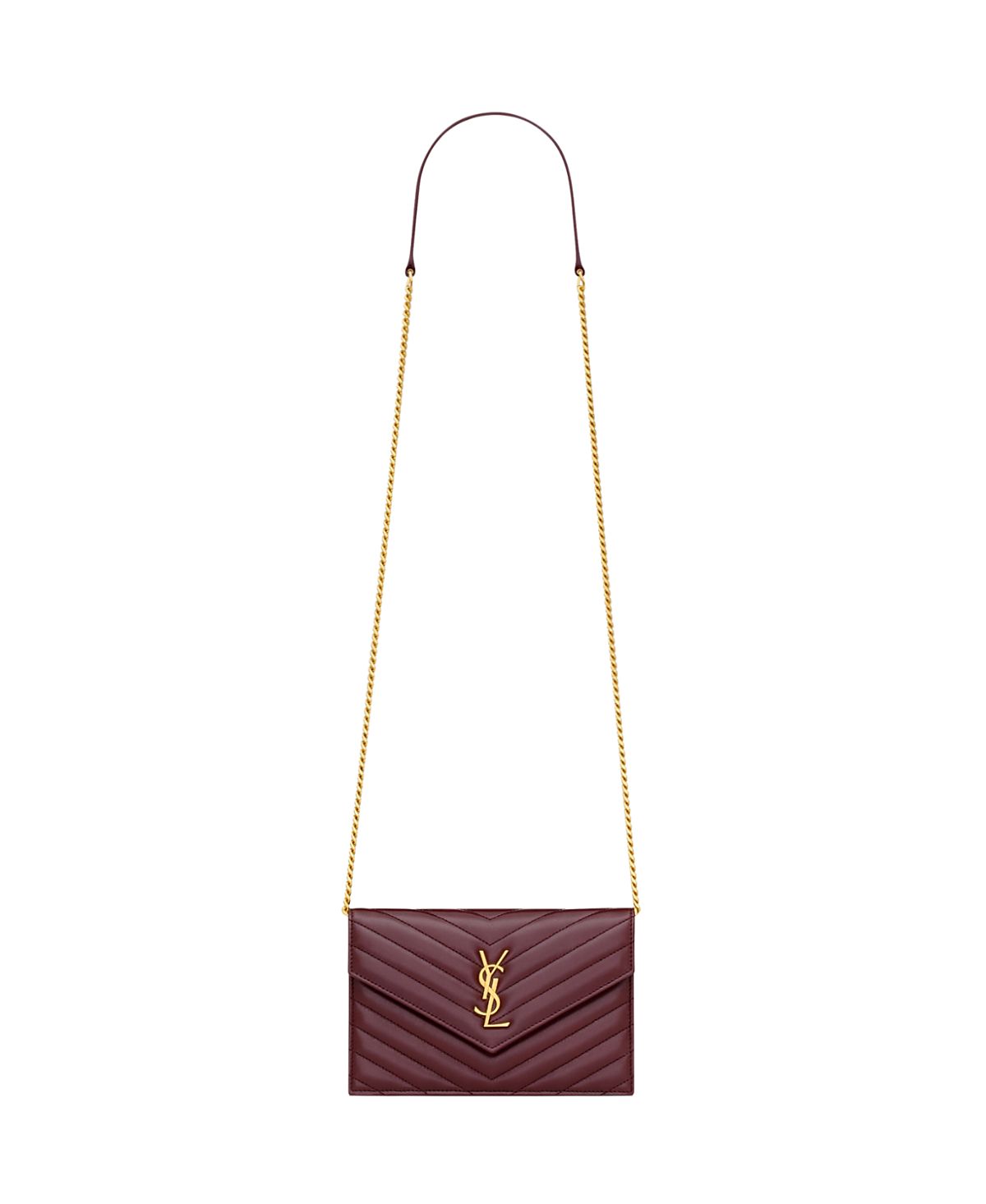 Saint Laurent Cassandre Envelope Chain Wallet