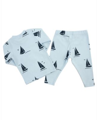 Boys' Denim Sailboat Print 2-Piece Set - Baby