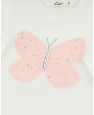 Girls' Butterfly Fleck Tulle Applique 2-Piece Set - Baby