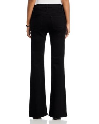 The Icon High Rise Flare Leg Jeans in Black
