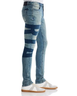 Logo Skinny Jeans in Mid Blue