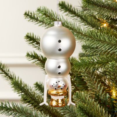 Handstand Snowman Ornament - Exclusive