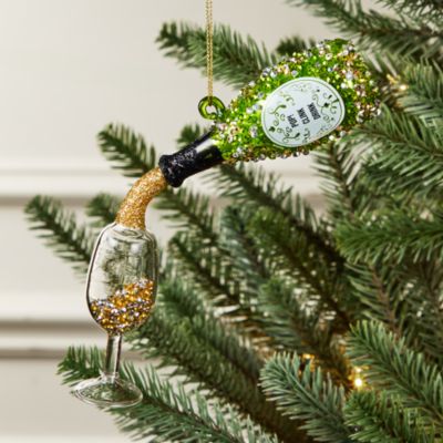 Pouring Champagne Ornament - Exclusive