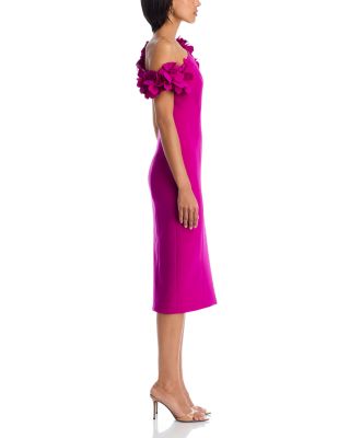 Flower Trim Sheath Dress